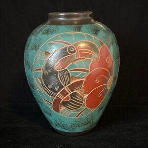Handcrafted Multicolor Toucan Vase